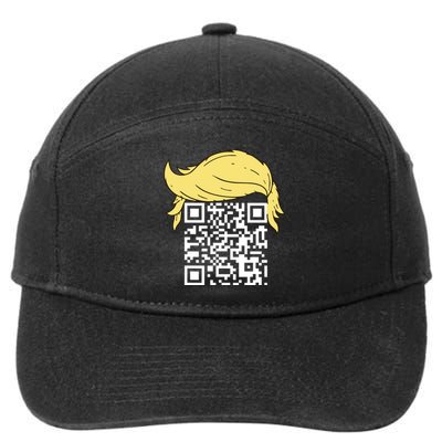 Funny Qr President Trump Dance Code 7-Panel Snapback Hat