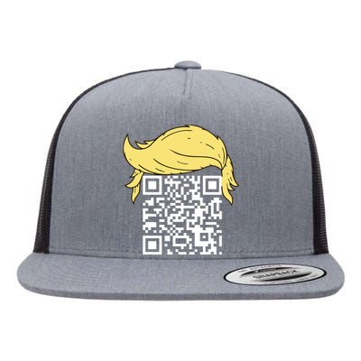 Funny Qr President Trump Dance Code Flat Bill Trucker Hat