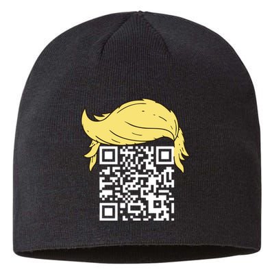 Funny Qr President Trump Dance Code Sustainable Beanie