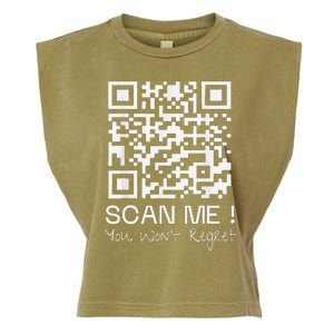 Funny Qr President Trump 4547 Dancing Dance Moves Maga Code Garment-Dyed Women's Muscle Tee