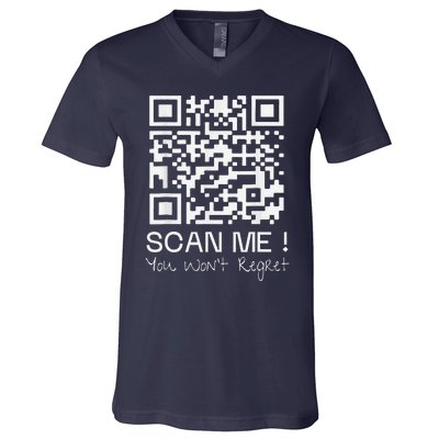 Funny Qr President Trump 4547 Dancing Dance Moves Maga Code V-Neck T-Shirt