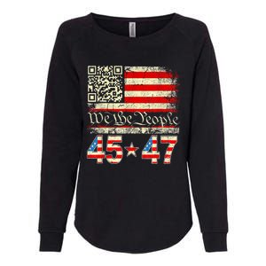 Funny Qr President Trump 4547 Trump Dancing Code Womens California Wash Sweatshirt