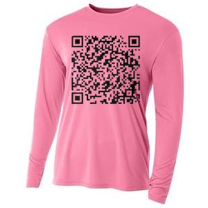 Funny Qr President Trump 45/47 Trump Dancing Code Cooling Performance Long Sleeve Crew