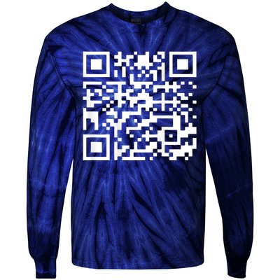 Funny Qr President Trump 45/47 Usa Trump Dancing Code Tie-Dye Long Sleeve Shirt