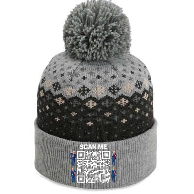 Funny Qr President Trump 45/47 President Trump Dancing Code The Baniff Cuffed Pom Beanie