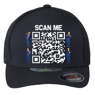 Funny Qr President Trump 45/47 President Trump Dancing Code Flexfit Unipanel Trucker Cap