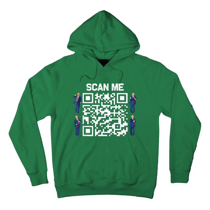 Funny Qr President Trump 45/47 President Trump Dancing Code Hoodie