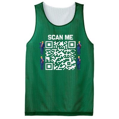 Funny Qr President Trump 45/47 President Trump Dancing Code Mesh Reversible Basketball Jersey Tank