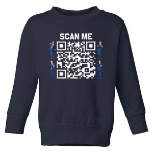 Funny Qr President Trump 45/47 President Trump Dancing Code Toddler Sweatshirt