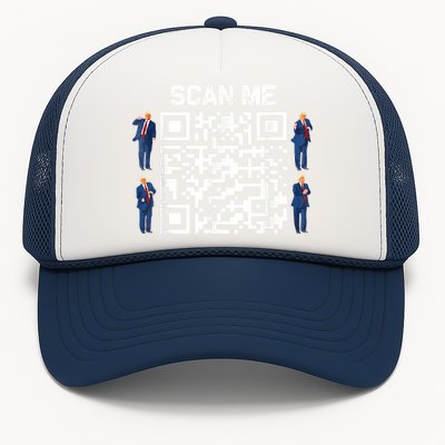 Funny Qr President Trump 45/47 President Trump Dancing Code Trucker Hat