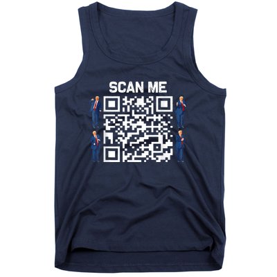 Funny Qr President Trump 45/47 President Trump Dancing Code Tank Top