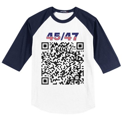 Funny Qr President Trump 4547 Trump Dancing Code (Back) Baseball Sleeve Shirt