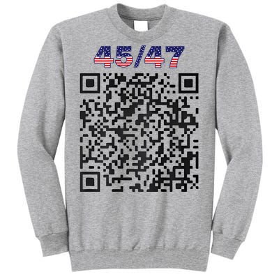 Funny Qr President Trump 4547 Trump Dancing Code (Back) Tall Sweatshirt