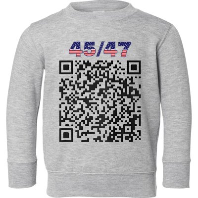 Funny Qr President Trump 4547 Trump Dancing Code (Back) Toddler Sweatshirt