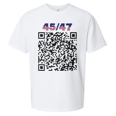 Funny Qr President Trump 4547 Trump Dancing Code (Back) Sueded Cloud Jersey T-Shirt