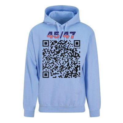 Funny Qr President Trump 4547 Trump Dancing Code (Back) Unisex Surf Hoodie