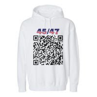 Funny Qr President Trump 4547 Trump Dancing Code (Back) Garment-Dyed Fleece Hoodie