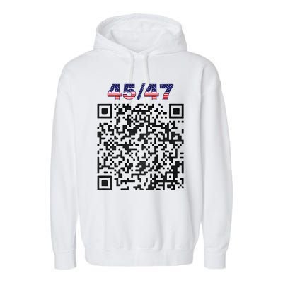 Funny Qr President Trump 4547 Trump Dancing Code (Back) Garment-Dyed Fleece Hoodie