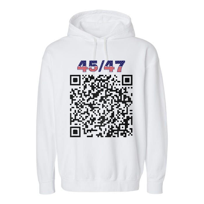 Funny Qr President Trump 4547 Trump Dancing Code (Back) Garment-Dyed Fleece Hoodie