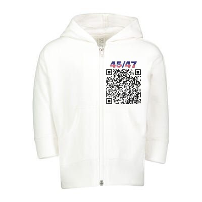 Funny Qr President Trump 4547 Trump Dancing Code (Back) Toddler Zip Fleece Hoodie