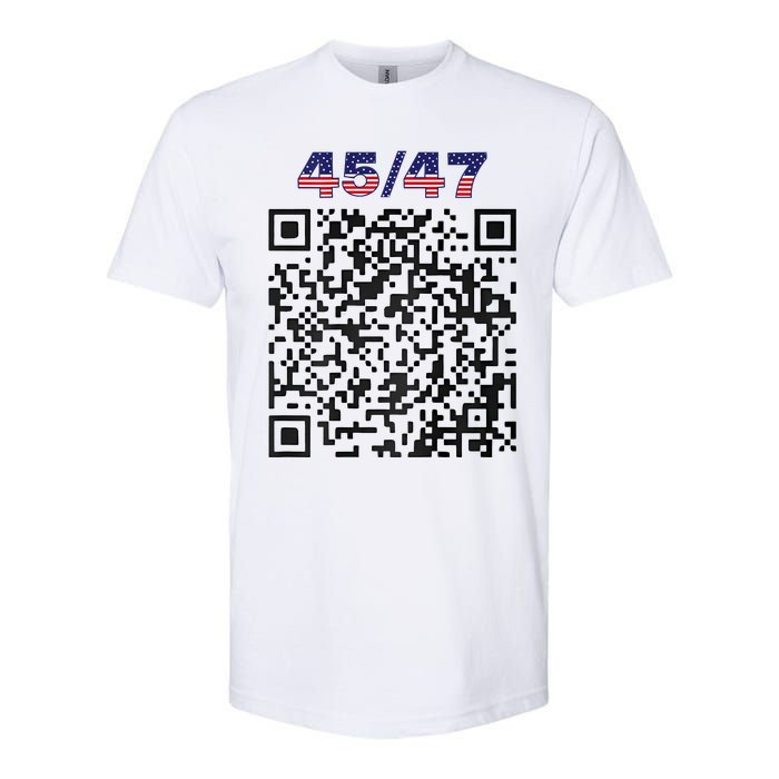 Funny Qr President Trump 4547 Trump Dancing Code (Back) Softstyle CVC T-Shirt