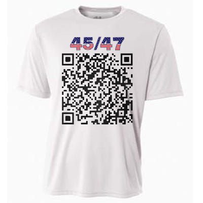 Funny Qr President Trump 4547 Trump Dancing Code (Back) Cooling Performance Crew T-Shirt