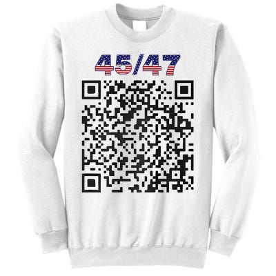 Funny Qr President Trump 4547 Trump Dancing Code (Back) Sweatshirt