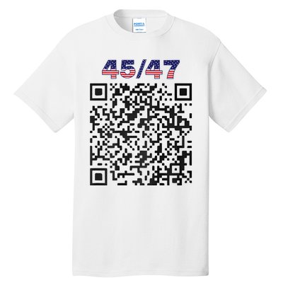 Funny Qr President Trump 4547 Trump Dancing Code (Back) Tall T-Shirt