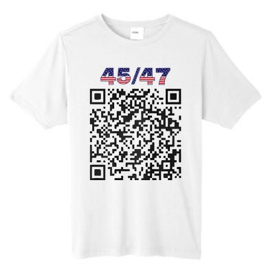 Funny Qr President Trump 4547 Trump Dancing Code (Back) Tall Fusion ChromaSoft Performance T-Shirt