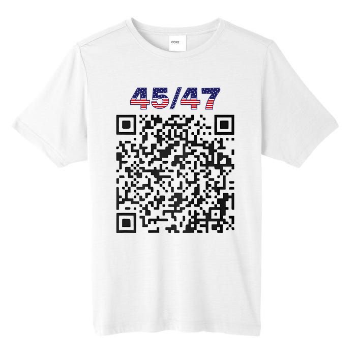 Funny Qr President Trump 4547 Trump Dancing Code (Back) Tall Fusion ChromaSoft Performance T-Shirt