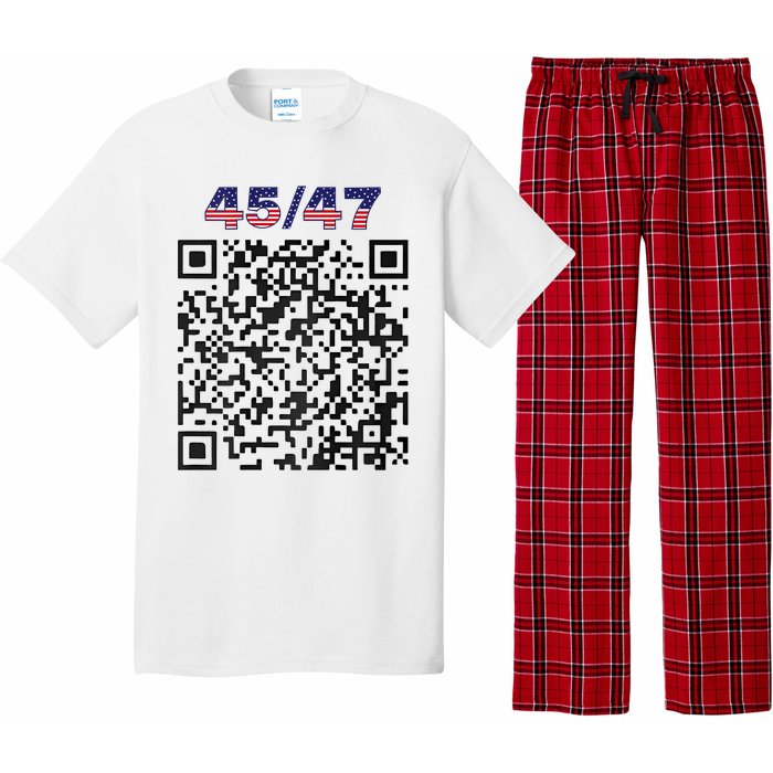 Funny Qr President Trump 4547 Trump Dancing Code (Back) Pajama Set