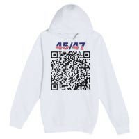 Funny Qr President Trump 4547 Trump Dancing Code (Back) Premium Pullover Hoodie