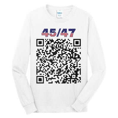 Funny Qr President Trump 4547 Trump Dancing Code (Back) Tall Long Sleeve T-Shirt