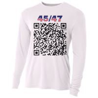 Funny Qr President Trump 4547 Trump Dancing Code (Back) Cooling Performance Long Sleeve Crew