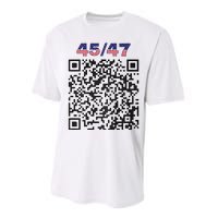 Funny Qr President Trump 4547 Trump Dancing Code (Back) Performance Sprint T-Shirt