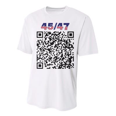 Funny Qr President Trump 4547 Trump Dancing Code (Back) Performance Sprint T-Shirt