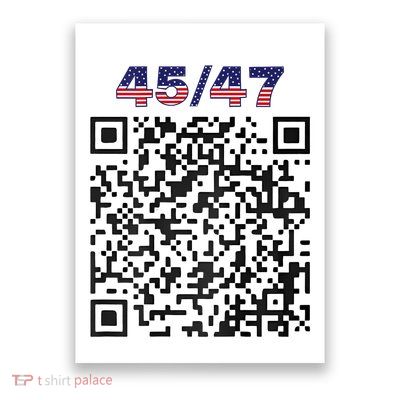 Funny Qr President Trump 4547 Trump Dancing Code (Back) Poster