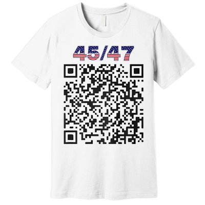 Funny Qr President Trump 4547 Trump Dancing Code (Back) Premium T-Shirt