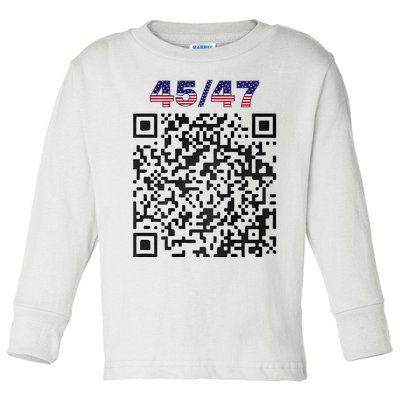 Funny Qr President Trump 4547 Trump Dancing Code (Back) Toddler Long Sleeve Shirt