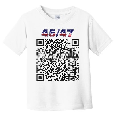 Funny Qr President Trump 4547 Trump Dancing Code (Back) Toddler T-Shirt