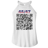 Funny Qr President Trump 4547 Trump Dancing Code (Back) Women's Perfect Tri Rocker Tank