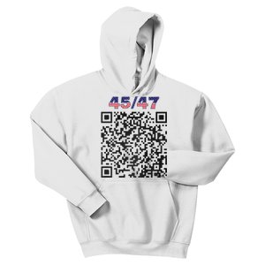 Funny Qr President Trump 4547 Trump Dancing Code (Back) Kids Hoodie