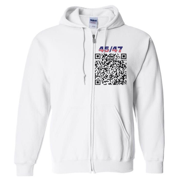 Funny Qr President Trump 4547 Trump Dancing Code (Back) Full Zip Hoodie