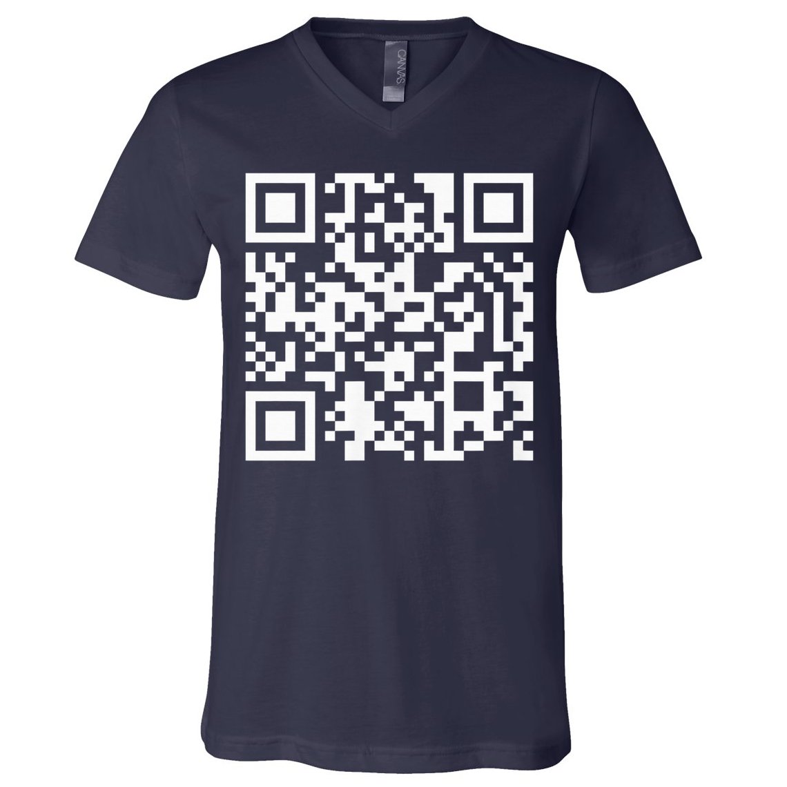Funny Qr President Trump Dance Code V-Neck T-Shirt