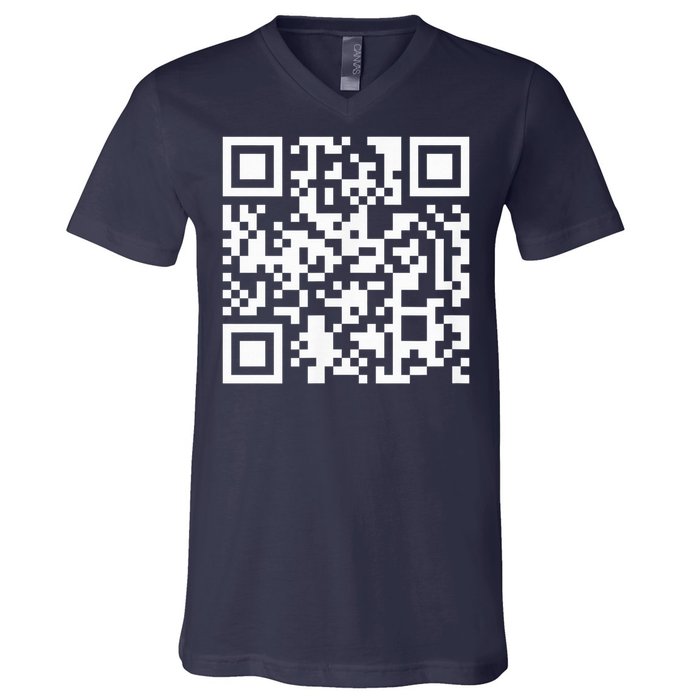 Funny Qr President Trump Dance Code V-Neck T-Shirt