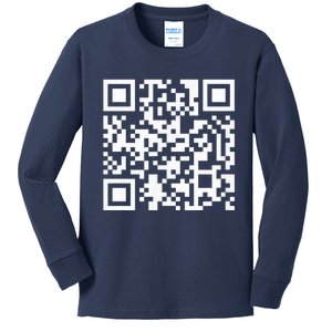 Funny Qr President Trump Dance Code Kids Long Sleeve Shirt