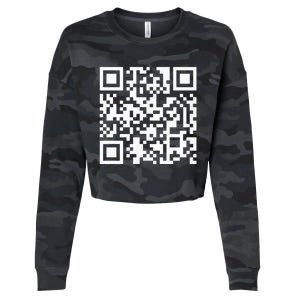 Funny Qr President Trump Dance Code Cropped Pullover Crew