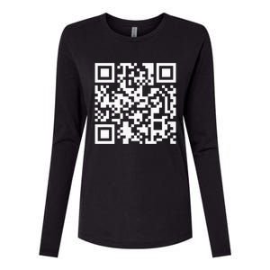 Funny Qr President Trump Dance Code Womens Cotton Relaxed Long Sleeve T-Shirt