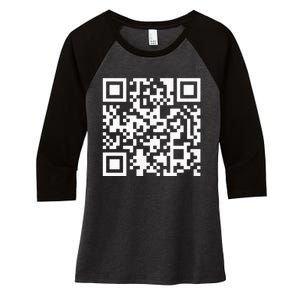 Funny Qr President Trump Dance Code Women's Tri-Blend 3/4-Sleeve Raglan Shirt