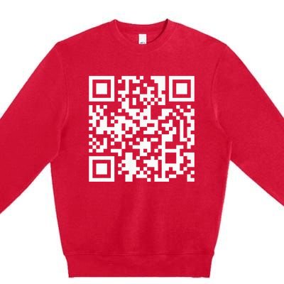 Funny Qr President Trump Dance Code Premium Crewneck Sweatshirt